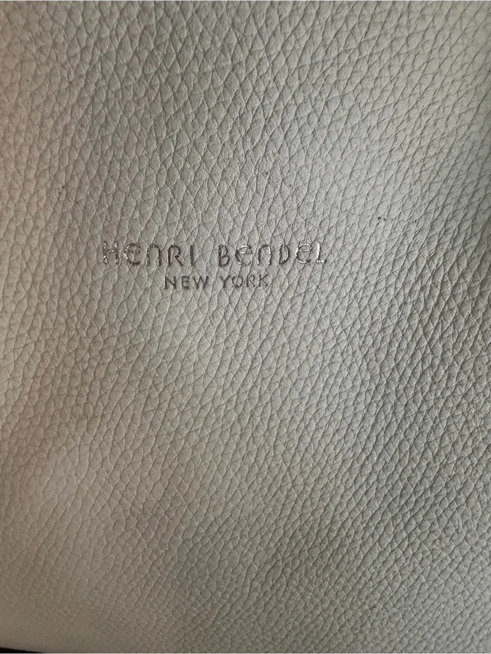 Henri Bendel Spruce Street Satchel Crossbody Leather White & Black GUC